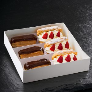 Mini Éclair jahoda a čokoláda 6 ks