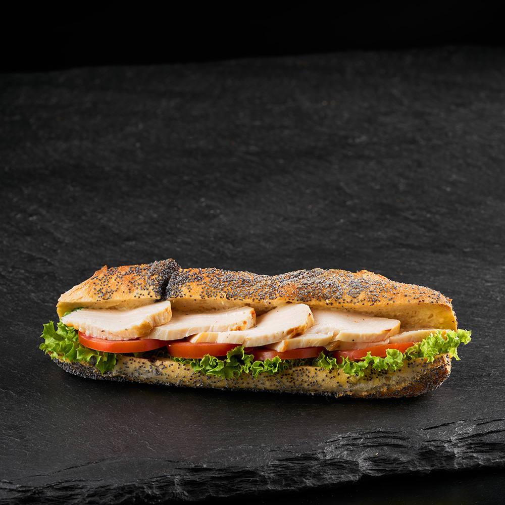 Maková bageta s kuřetem ala Dijon