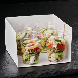 Box salátů se šunkou a sýrem