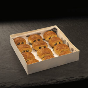 Krabička s mini čoko rolkami 12 ks