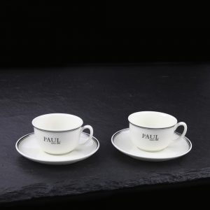 Set šálků na kávu s podšálky 340ml